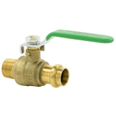 Wright Valves 1/2" Press x 1/2" MPT Threaded Brass Ball Valve, Full Port, Lead-Free - Image 4