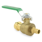 Wright Valves 1/2" PEX x Press Brass Ball Valve, Full Port (Lead-Free) - Image 1