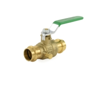 Wright Valves 3/4" Press Brass Ball Valve w/ Waste Outlet, Full Port (Lead-Free) - Image 1