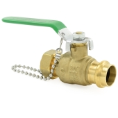 Wright Valves 3/4" Press x 3/4" Male Garden Hose Brass Ball Valve w/ Cap & Chain, Lead-Free - Image 4