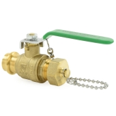 Wright Valves 3/4" Press x 3/4" Male Garden Hose Brass Ball Valve w/ Cap & Chain, Lead-Free - Image 5