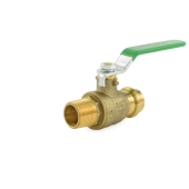 Wright Valves 3/4" Press x 3/4" MPT Threaded Brass Ball Valve, Full Port, Lead-Free - Image 1
