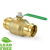 Wright Valves 2" Press Brass Ball Valve, Full Port (Lead-Free) - Image 2