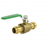 1/2" Press Brass Ball Valve w/ Waste Outlet, Full Port (Lead-Free) Wright Valves