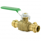 1/2" Press Brass Ball Valve w/ Waste Outlet, Full Port (Lead-Free) Wright Valves