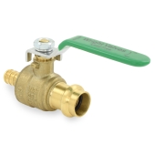 1/2" PEX x Press Brass Ball Valve, Full Port (Lead-Free) Wright Valves