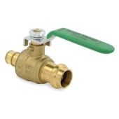 1/2" PEX-A Expansion x Press Brass Ball Valve, Full Port (Lead-Free) Wright Valves