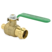 3/4" PEX x Press Brass Ball Valve, Full Port (Lead-Free) Wright Valves