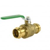 1" Press Brass Ball Valve w/ Waste Outlet, Full Port (Lead-Free) Wright Valves