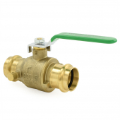 1" Press Brass Ball Valve w/ Waste Outlet, Full Port (Lead-Free) Wright Valves