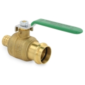 1" PEX x Press Brass Ball Valve, Full Port (Lead-Free) Wright Valves