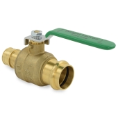 1" PEX-A Expansion x Press Brass Ball Valve, Full Port (Lead-Free) Wright Valves