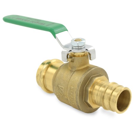 1" PEX-A Expansion x Press Brass Ball Valve, Full Port (Lead-Free) Wright Valves