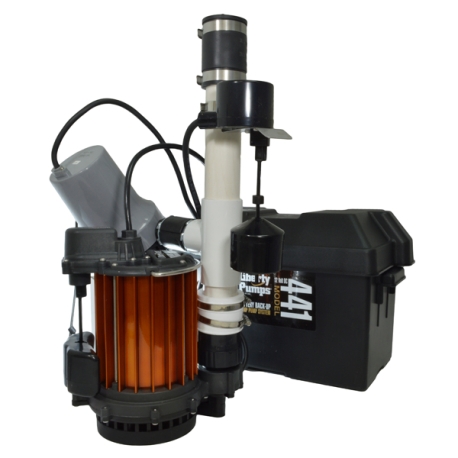 Liberty Pumps Sump Pump Combo (1/3 HP Sump Pump & 12V Battery Sump Pump) Back-Up System, 115V