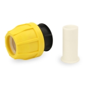 Oil Creek Plastics 1-1/2" Compression Cap for SDR-11 Yellow PE Gas Pipe - Image 3