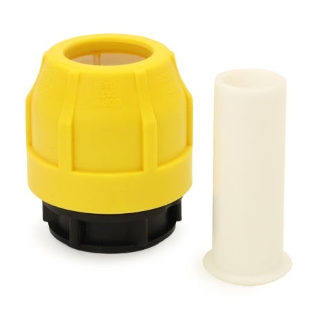 ProFlex 1" Compression Cap for SDR-11 Yellow PE Gas Pipe