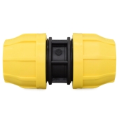 Oil Creek Plastics 1-1/2" IPS Compression Coupling for SDR-11 Yellow PE Gas Pipe - Image 2