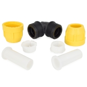 Oil Creek Plastics 1-1/2" IPS 90° Compression Elbow for SDR-11 Yellow PE Gas Pipe - Image 2
