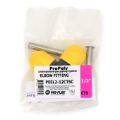 Oil Creek Plastics 1/2" CTS 90&deg; Compression Elbow for Yellow PE Gas Pipe - Image 3