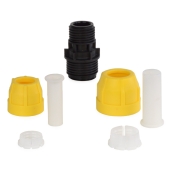 Oil Creek Plastics 1" x 3/4" IPS Reducing Compression Reducing Coupling for SDR-11 Yellow PE Gas Pipe - Image 2