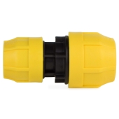 Oil Creek Plastics 1" x 3/4" IPS Reducing Compression Reducing Coupling for SDR-11 Yellow PE Gas Pipe - Image 3