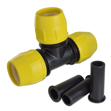 ProFlex 2" IPS Compression Tee for SDR-11 Yellow PE Gas Pipe