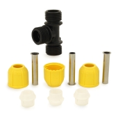 Oil Creek Plastics 1/2" CTS Compression Tee for Yellow PE Gas Pipe - Image 2