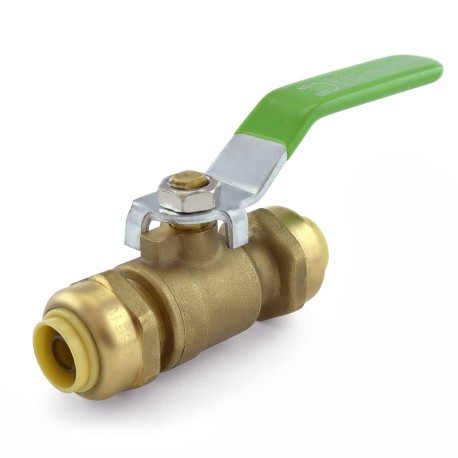 OmniGrip 3/8" x 3/8" Push To Connect Ball Valve, Lead-Free