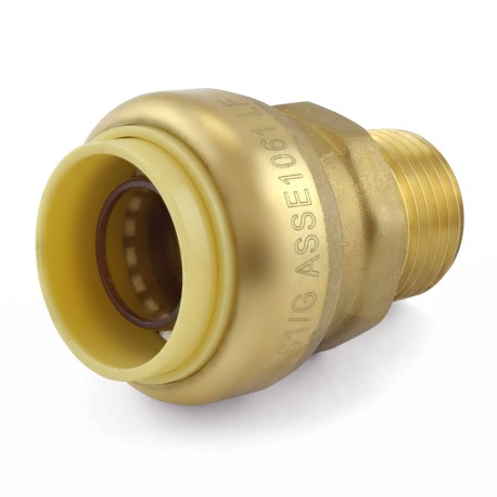 OmniGrip 3/4" Push To Connect x 1/2" MNPT Adapter, Lead-Free