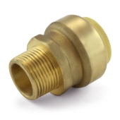 OmniGrip 1" Push To Connect x 3/4" MNPT Adapter, Lead-Free - Image 2