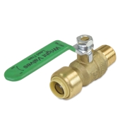 Wright Valves 1/2" Push To Connect x 1/2" MPT Brass Ball Valve, Lead-Free - Image 2
