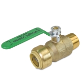 Wright Valves 3/4" Push To Connect x 3/4" MPT Brass Ball Valve, Lead-Free - Image 2