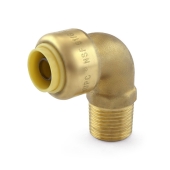 OmniGrip 3/8" Push To Connect x 3/8" MNPT Elbow, Lead-Free - Image 1