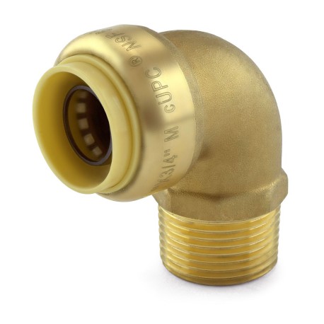 OmniGrip 3/4" Push To Connect x 3/4" MNPT Elbow, Lead-Free