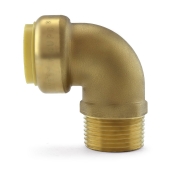 OmniGrip 1" Push To Connect x 1" MNPT Elbow, Lead-Free - Image 2