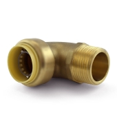 OmniGrip 1" Push To Connect x 1" MNPT Elbow, Lead-Free - Image 3