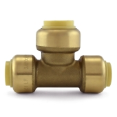 OmniGrip 3/8" x 3/8" x 1/2" Push To Connect Reducing Tee, Lead-Free - Image 2