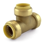 OmniGrip 1" x 1" x 1" Push To Connect Tee, Lead-Free - Image 1