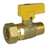 ProFlex 1/2" MIP x 1/2" ProFlex CSST Gas Ball Valve - Image 1