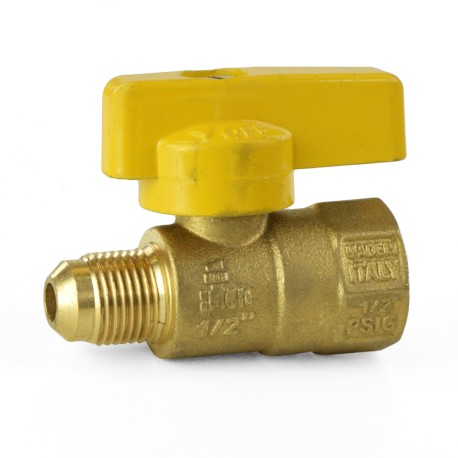 ProFlex 1/2" FIP x 3/8" Flare Gas Ball Valve, One-Piece