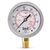 Winters 0-160 psi Liquid Filled Pressure Gauge, 2-1/2" Dial, 1/4" NPT - Image 1