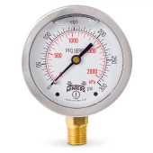 Winters 0-300 psi Liquid Filled Pressure Gauge, 2-1/2" Dial, 1/4" NPT - Image 1