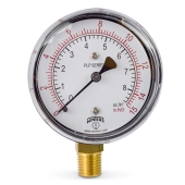 Winters 0-15" Water(H2O)/oz Pressure Gauge, 2-1/2" Dial, 1/4" NPT - Image 1