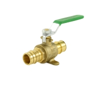Wright Valves 3/4" Expansion PEX Brass Ball Valve w/ Drop Ears, Lead-Free - Image 1