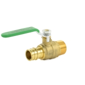 Wright Valves 3/4" PEX Expansion x 3/4" MPT Threaded Brass Ball Valve, Lead-Free - Image 2