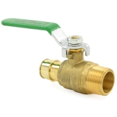 Wright Valves 3/4" PEX Expansion x 3/4" MPT Threaded Brass Ball Valve, Lead-Free - Image 3