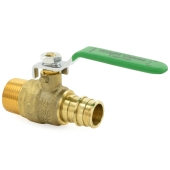 Wright Valves 3/4" PEX Expansion x 3/4" MPT Threaded Brass Ball Valve, Lead-Free - Image 4
