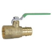 Wright Valves 1" PEX Expansion x 1" FPT Brass Ball Valve, Lead-Free - Image 1