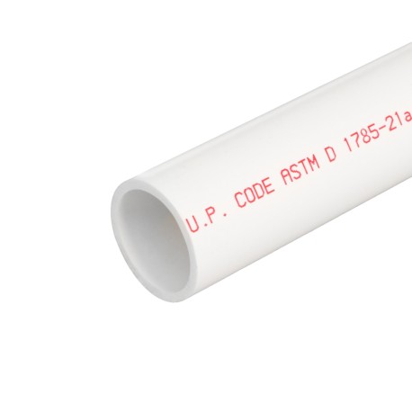 Charlotte Pipe 1-1/2" x 2ft PVC Pipe, Solid Core, Sch40