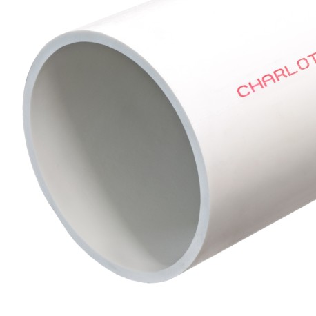 Charlotte Pipe 8" x 1ft PVC Pipe, Solid Core, Sch40